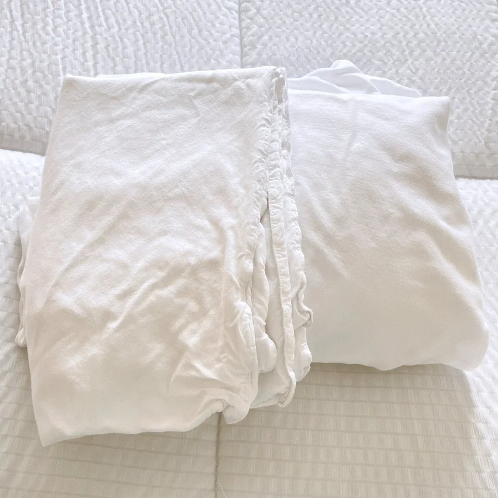 Bamboo Bay Queen Fitted Sheet & 2 Pillowcases White 100% Bamboo Viscose Cooling